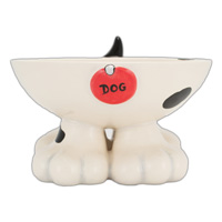 Keramische voer/drink bak hond (Ceramics by Netty)